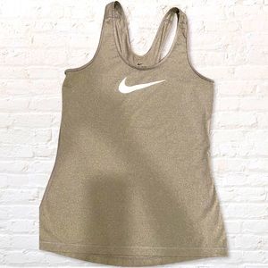 Nike dri-fit racer back tank size: MEDIUM. Gray.